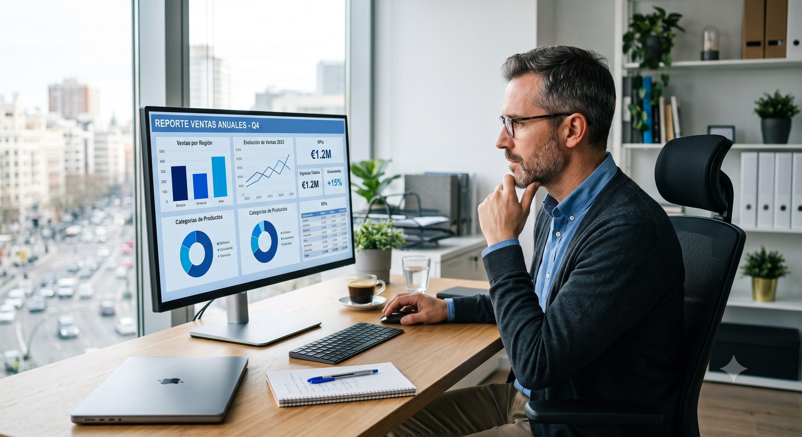 Vendedor revisando el panel de ventas de SellerKing